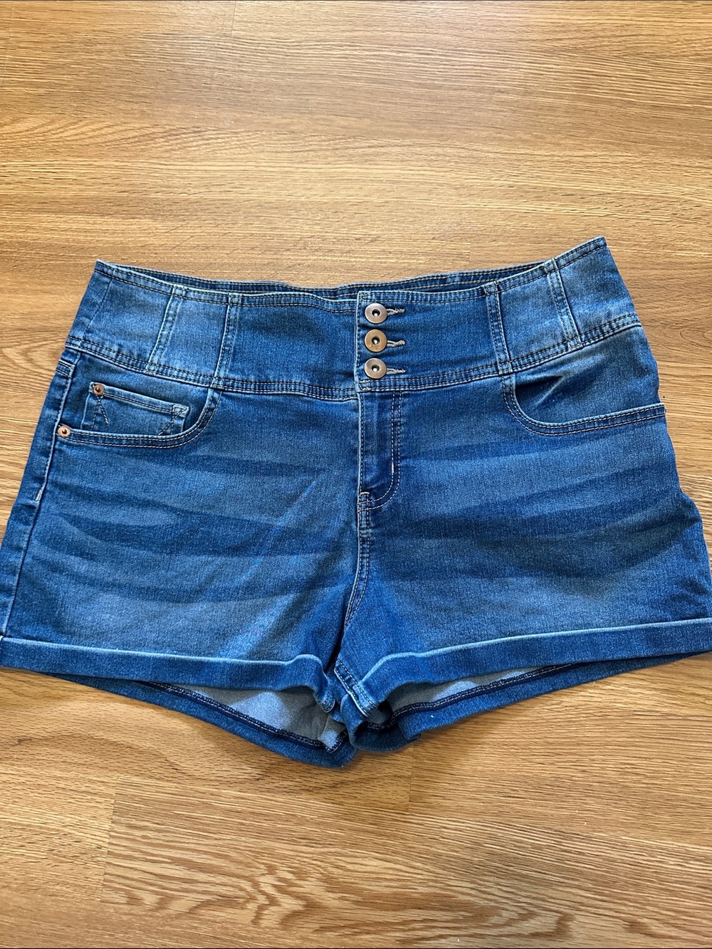 Women’s High-Rise Blue Denim Shorts